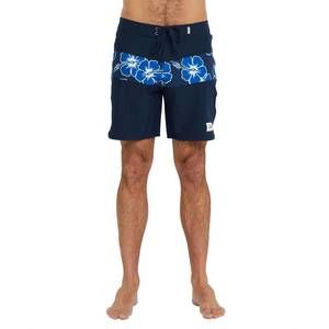 NEW OKANUI men's boardrider boardshorts in navy hibiscus stripe